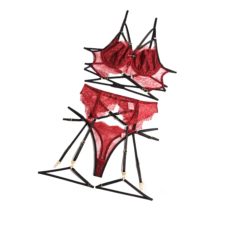 Lace Bralette Set - Nowa koronkowa seksowna bielizna przezroczysta seksowna